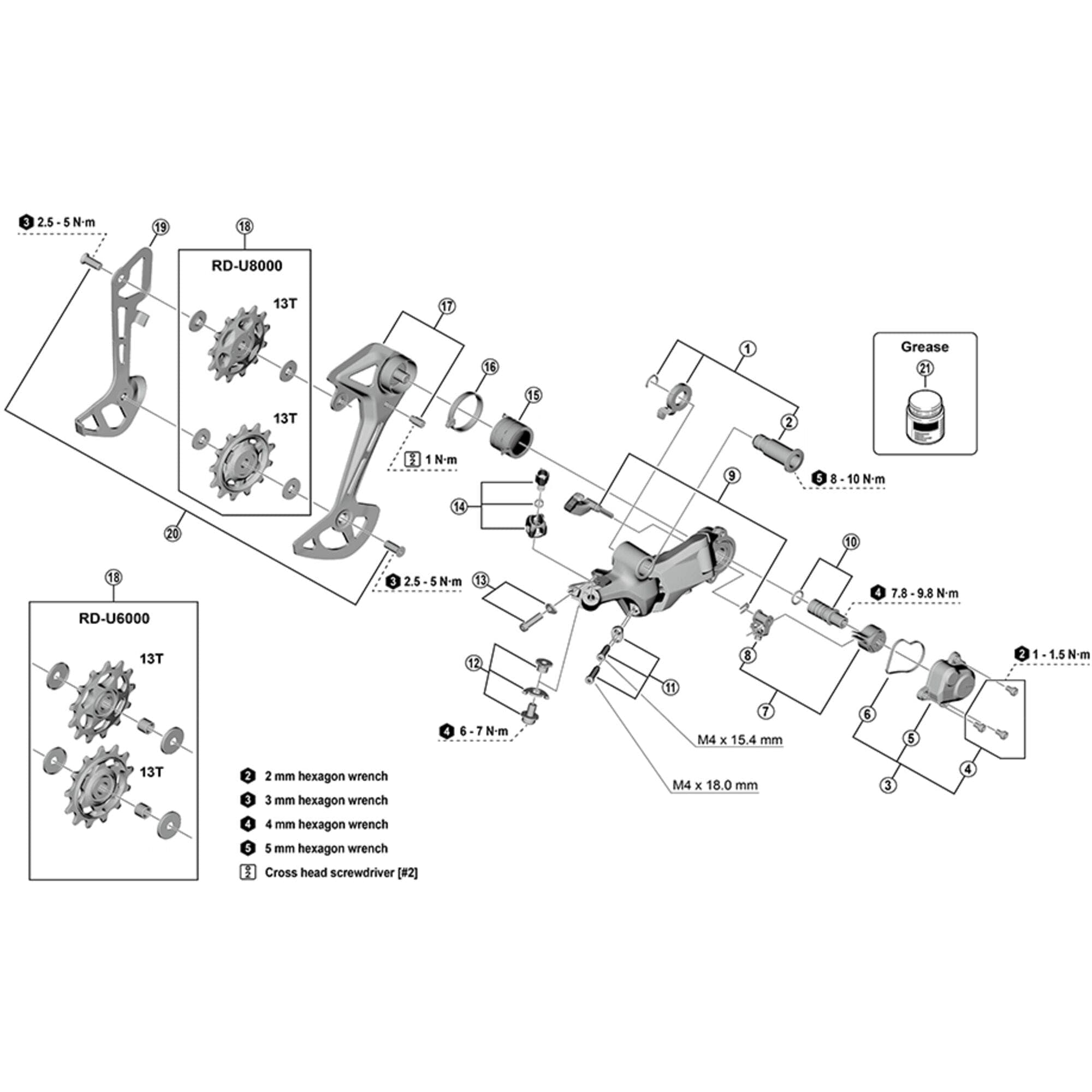 Shimano Spares RD-U8000 inner plate, GS