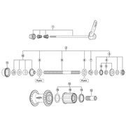 Shimano Spares FH-M530 lock nut unit - left hand