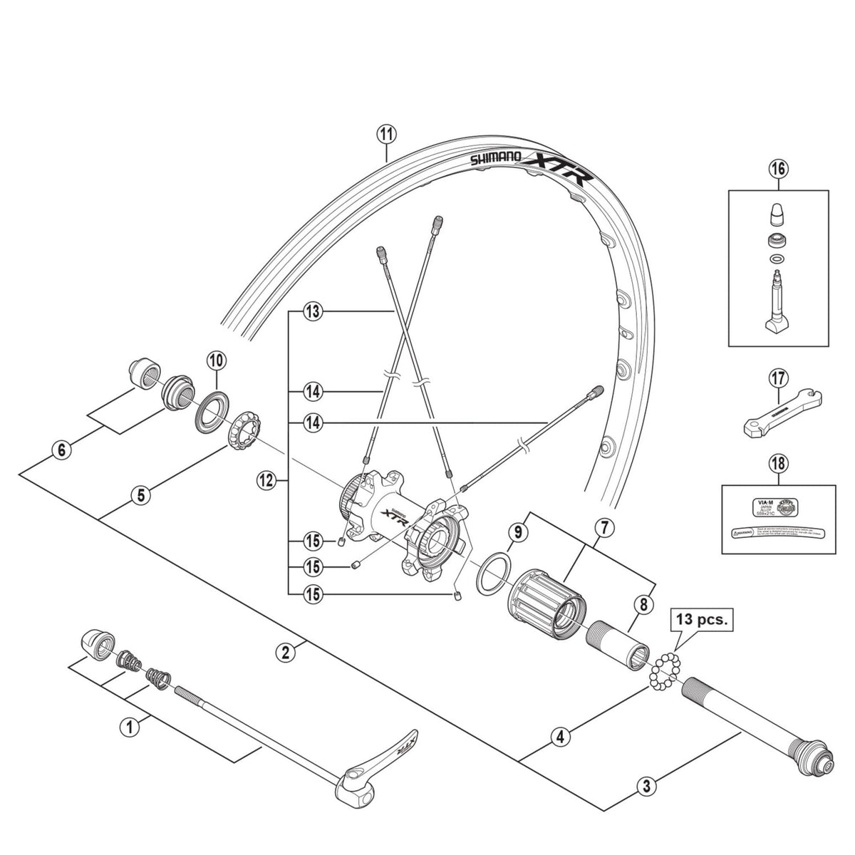 Shimano Spares WH-M988 hub nut