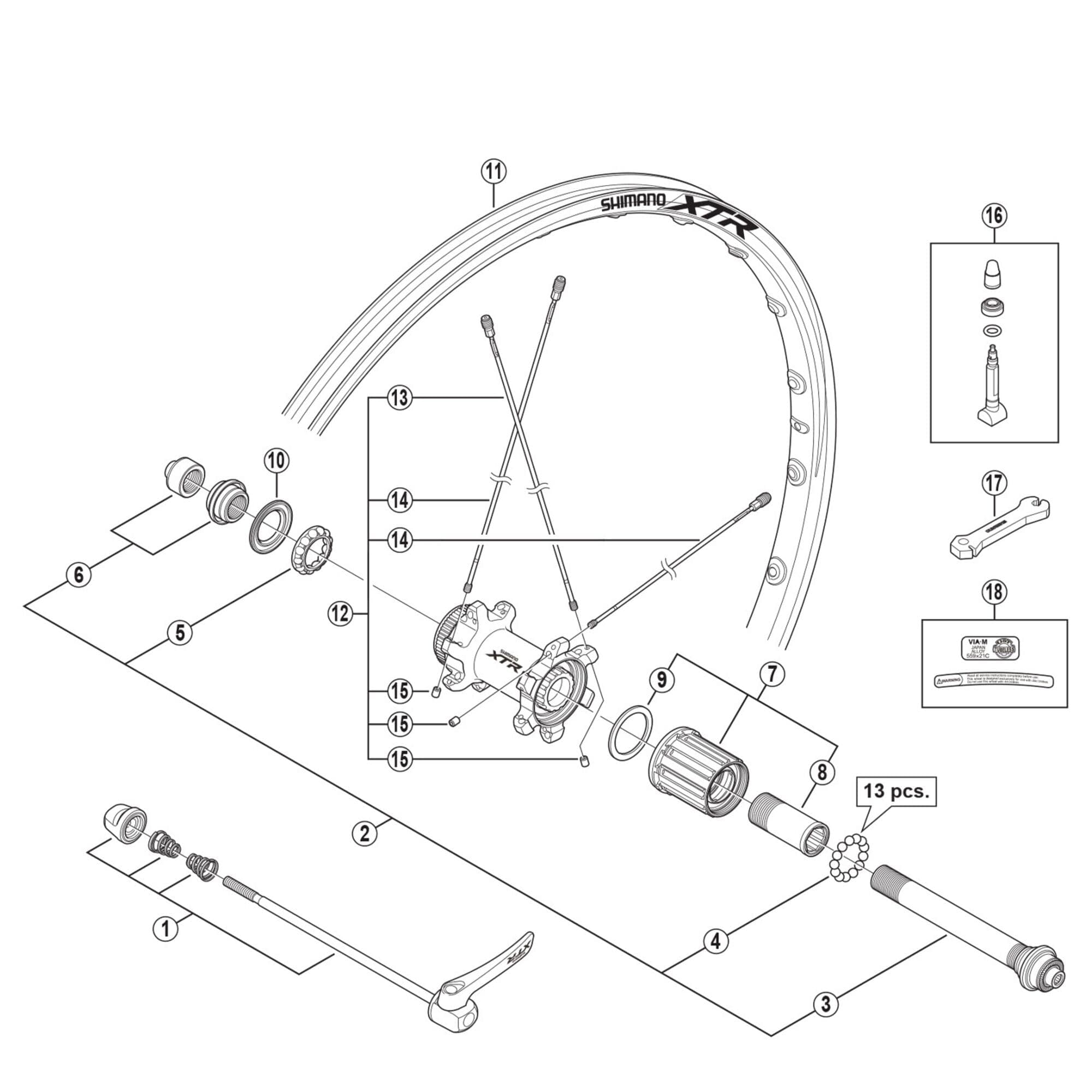Shimano Spares WH-M988 hub nut
