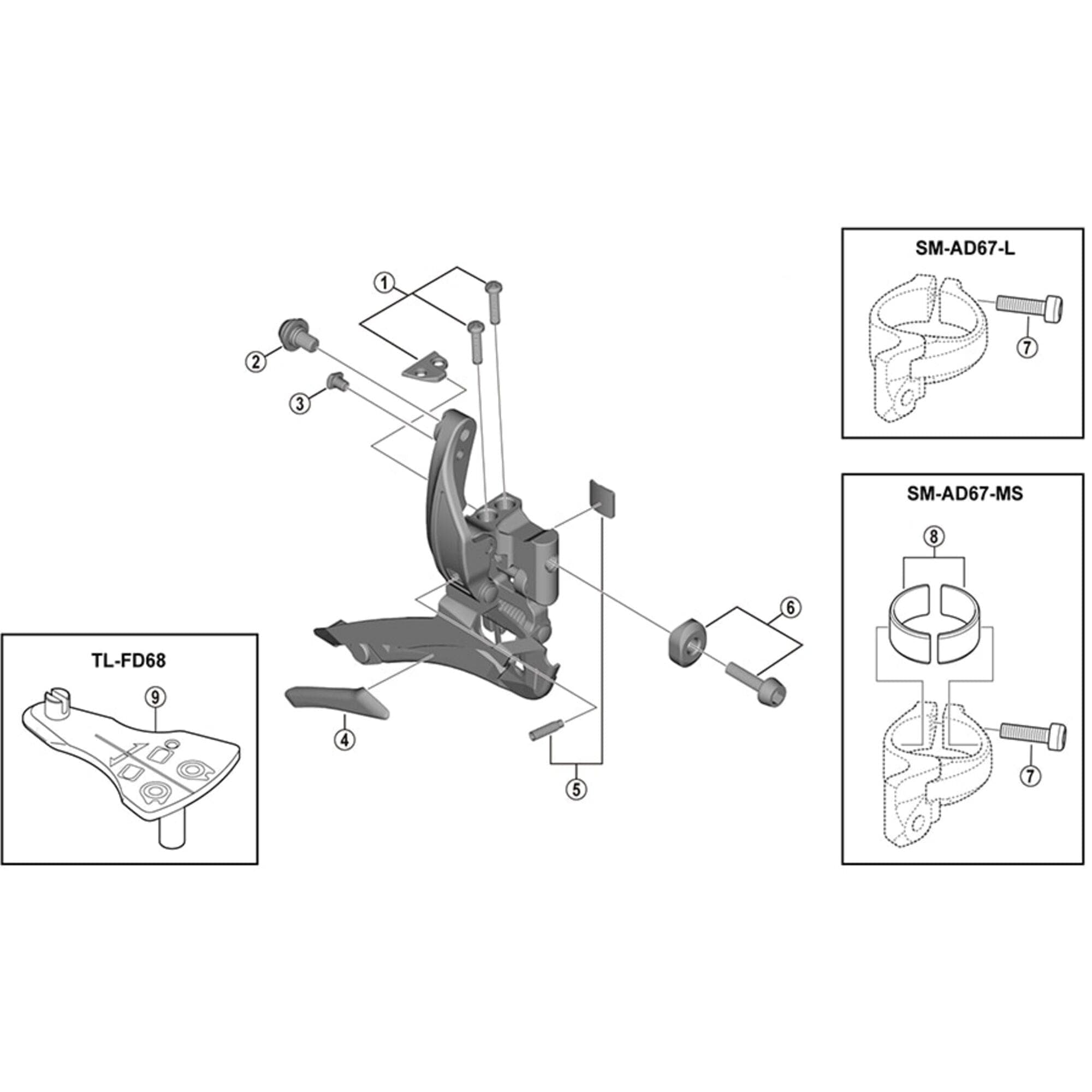 Shimano Spares FD-6800 skid plate