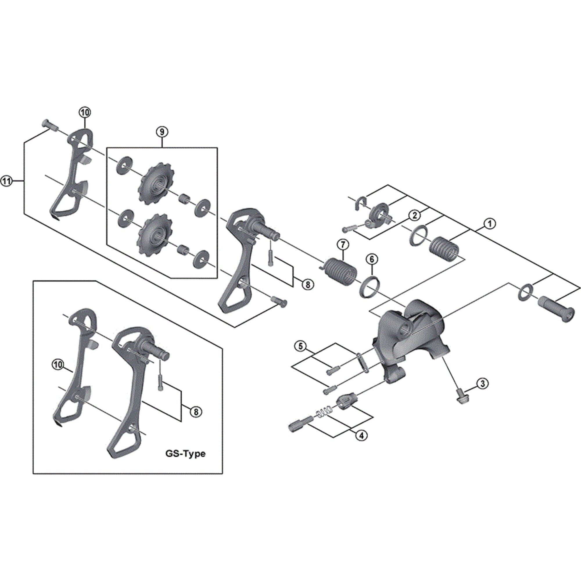 Shimano Spares Tiagra RD-4700 tension and guide pulley set
