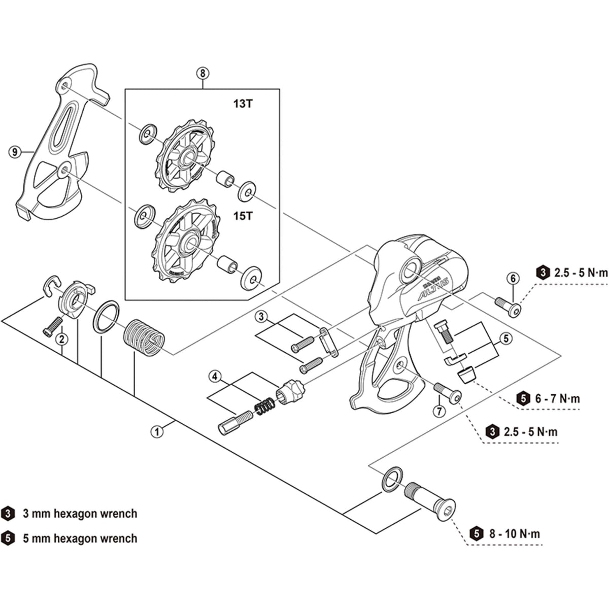 Shimano Spares RD-M310 tension and guide pulley set