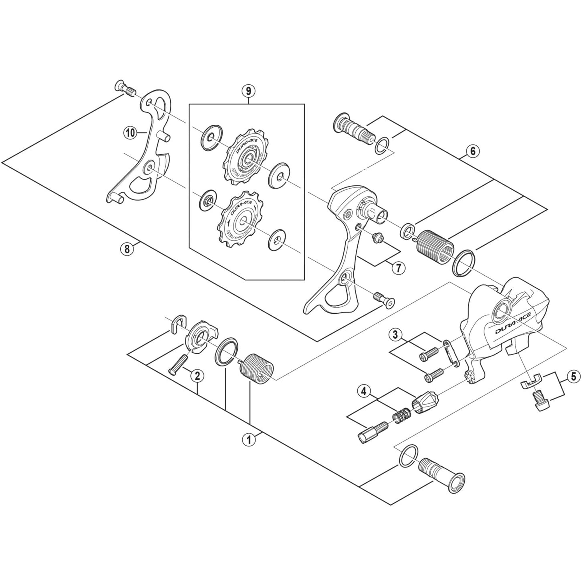 Shimano Spares RD-7900 cable adjusting bolt unit