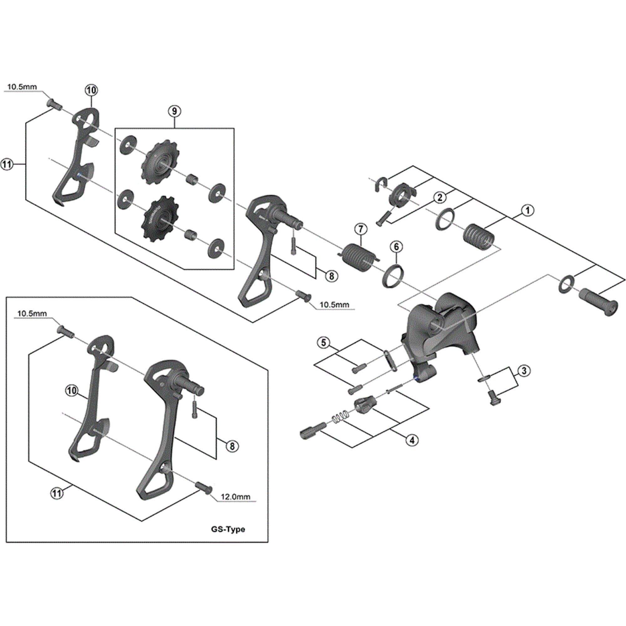 Shimano Spares RD-5800 cable adjusting bolt unit