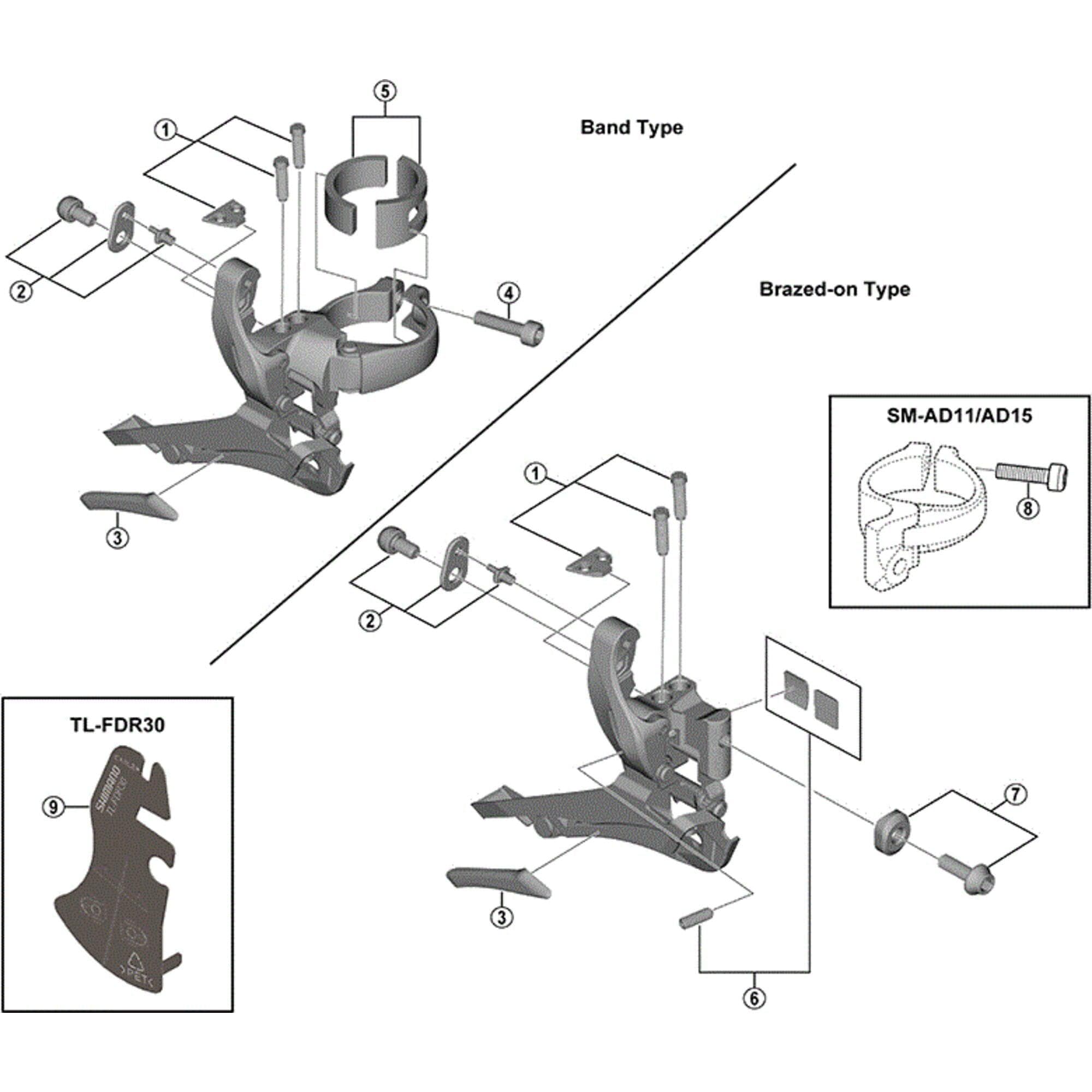 Shimano Spares FD-R3000 skid plate
