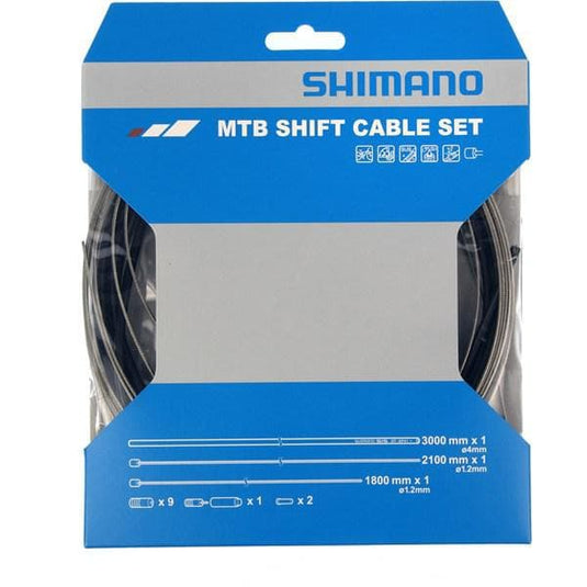 Shimano Spares MTB gear cable set; stainless steel inner wire; black