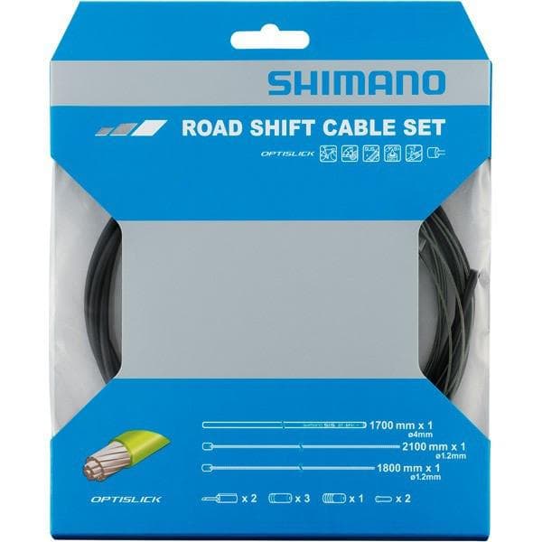 Load image into Gallery viewer, Shimano Spares Road gear cable set; OPTISLICK; coated inners; black
