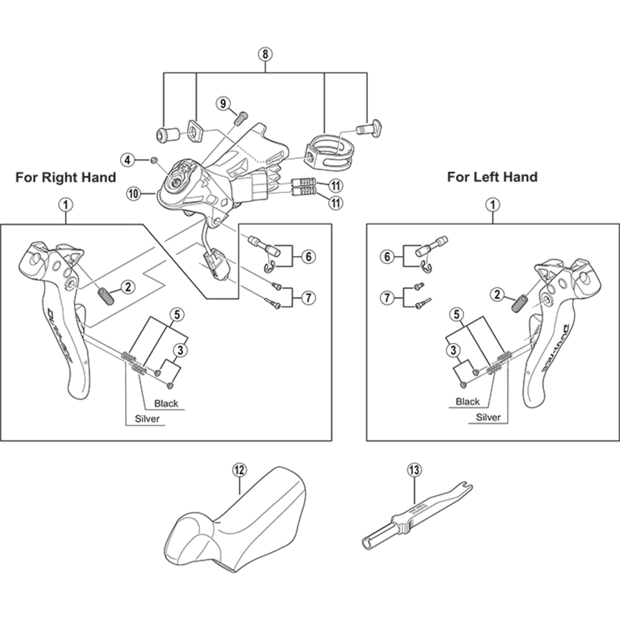 Shimano Spares ST-9070 bracket covers