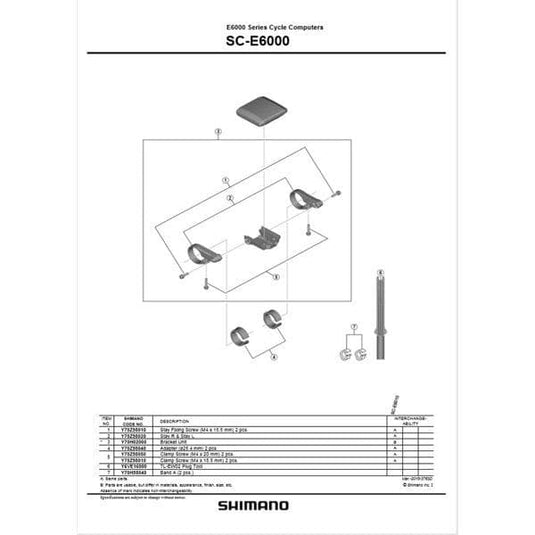 Shimano Spares SC-E6000 bracket unit