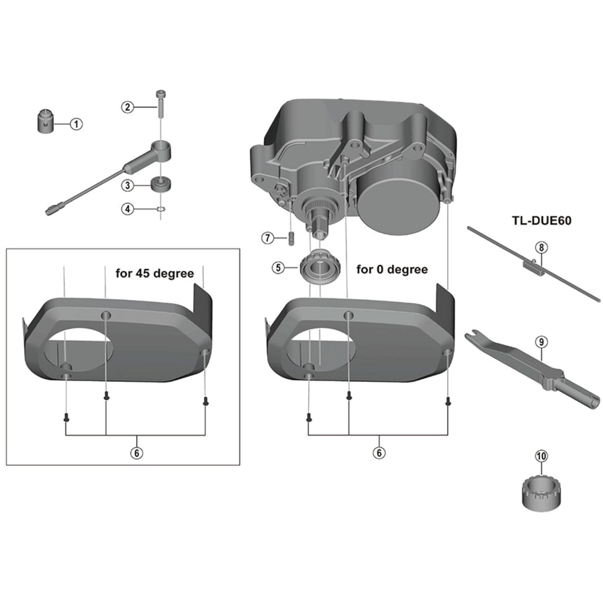 Shimano Spares DU-E6000 fixing bolts set; M3 x 8 mm
