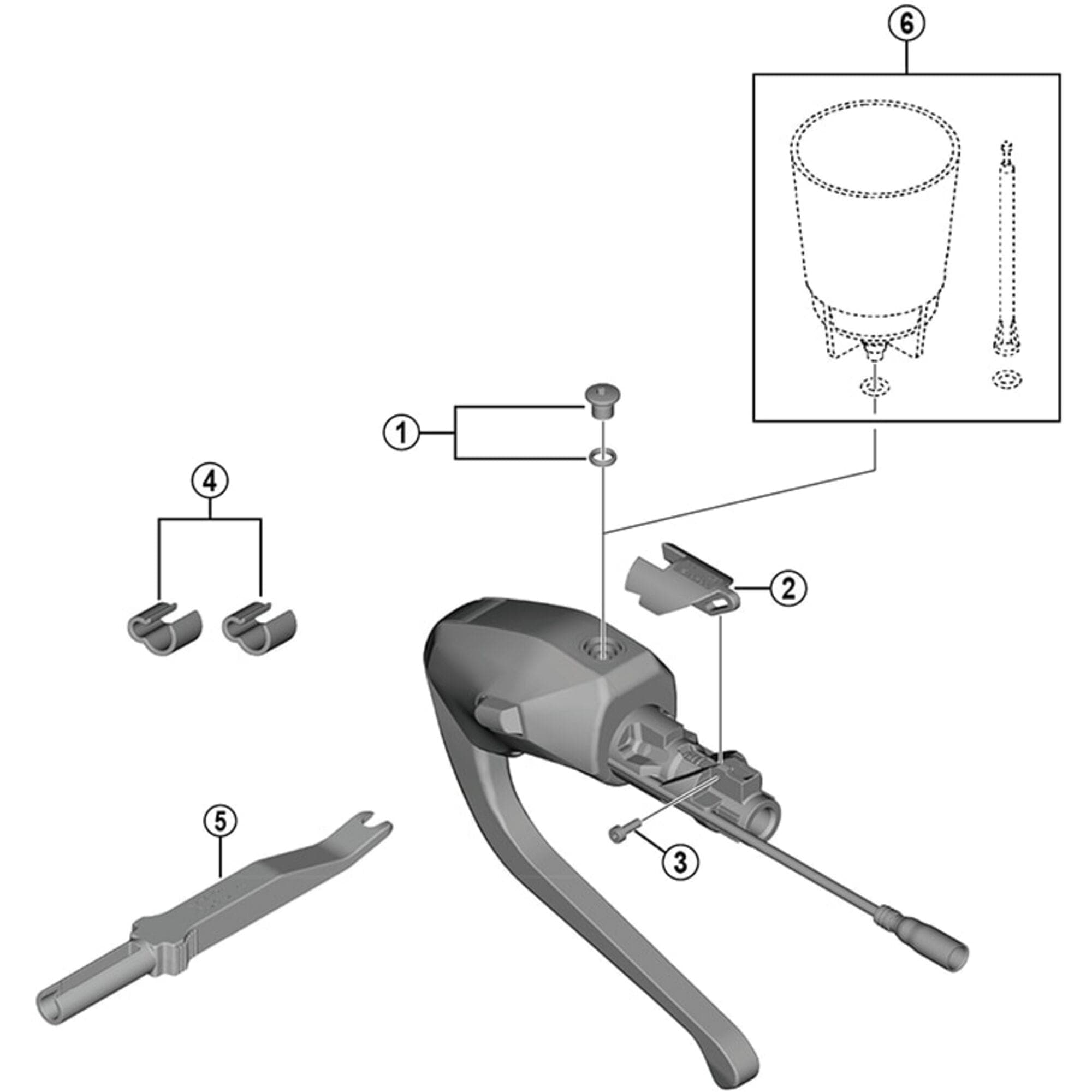 Shimano Spares EW-WU111 clip; 2 piece