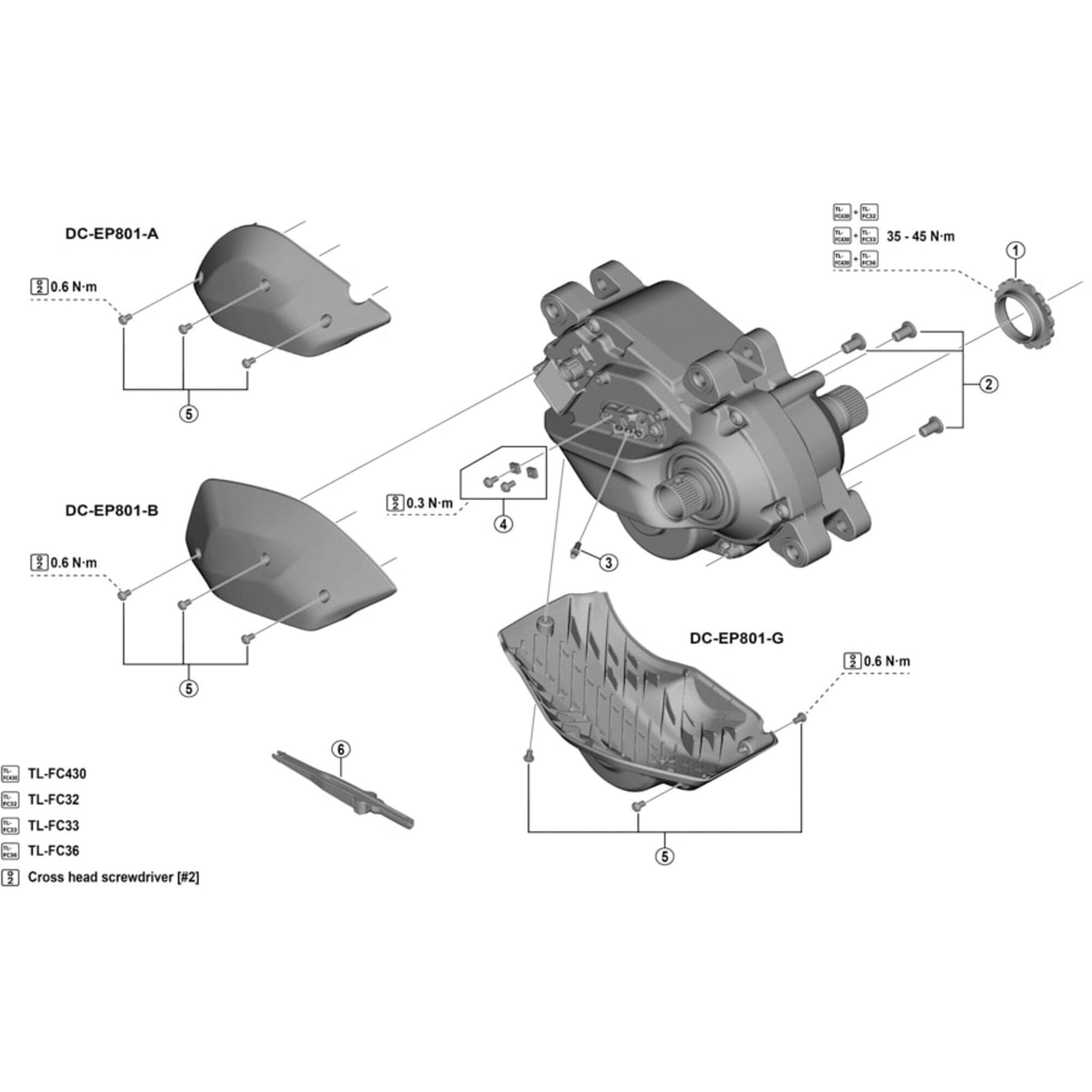Shimano Spares DU-EP800 plate fixing bolts set; pack of 3