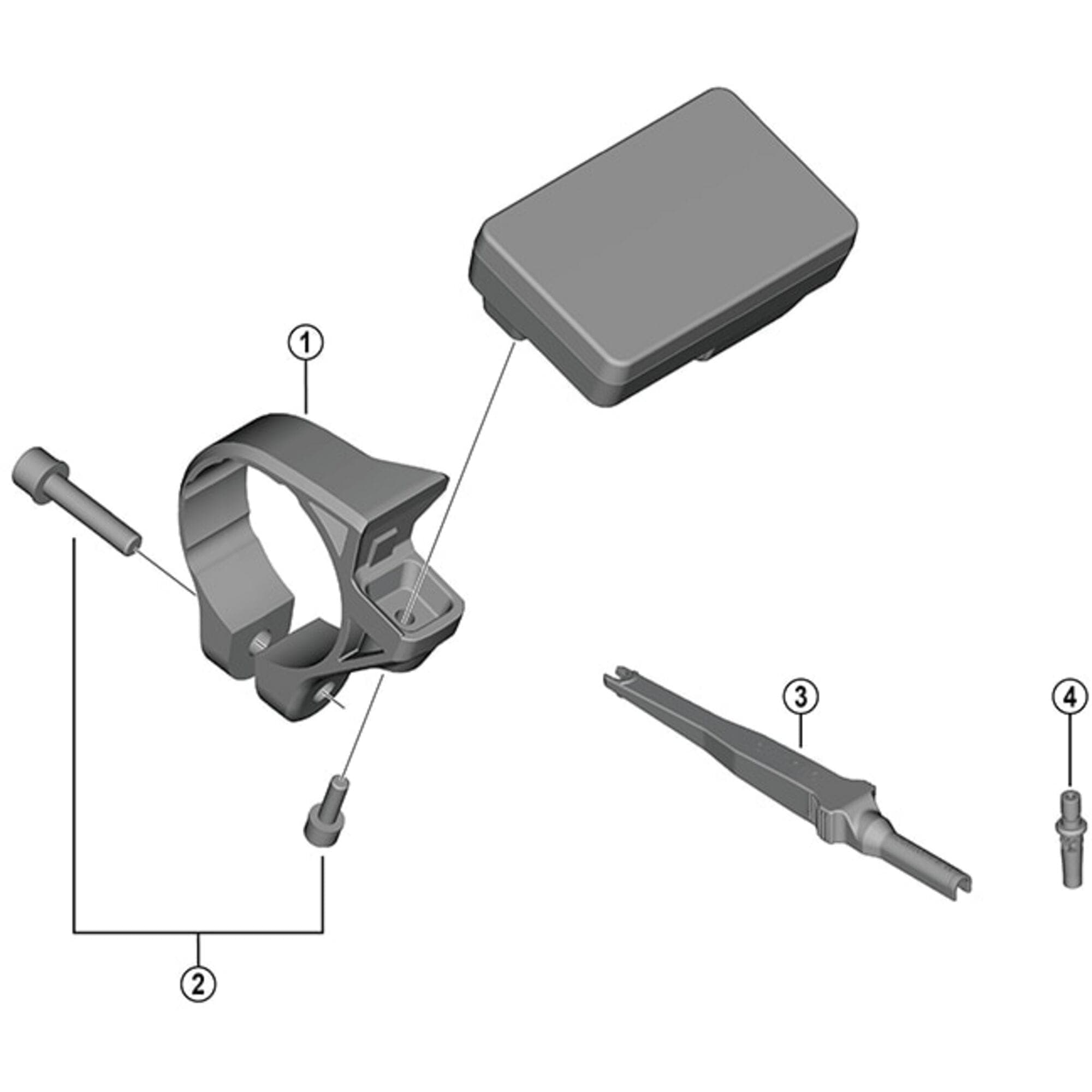 Shimano Spares SC-EN600 stay with nut - 31.8 mm