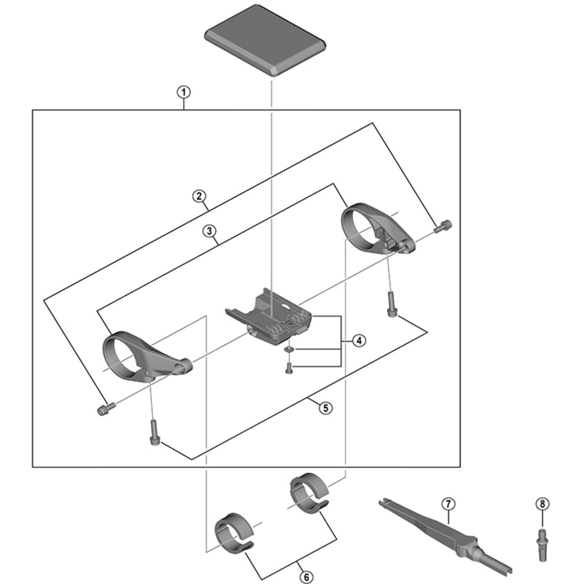Shimano Spares SC-EN610 bracket unit; 35 mm