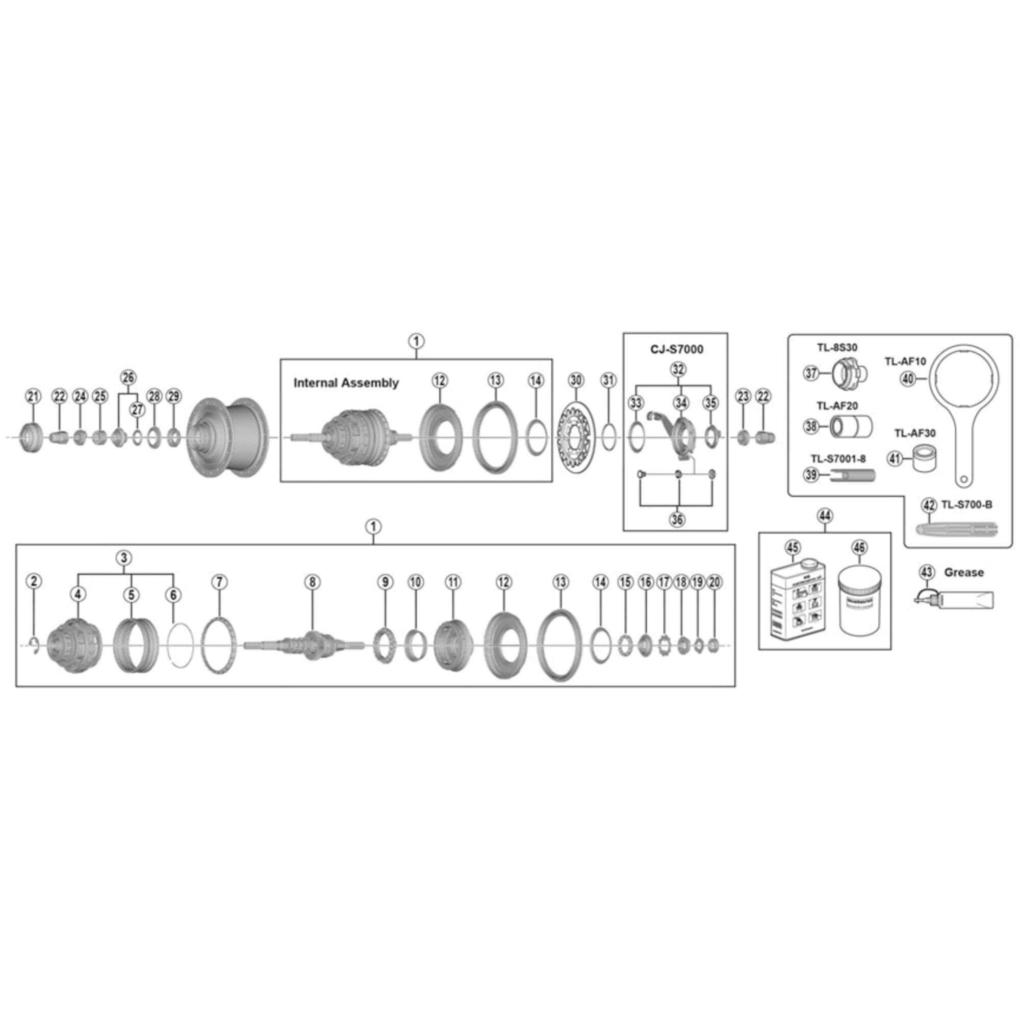 Shimano Spares CJ-S7000 Cassette joint unit