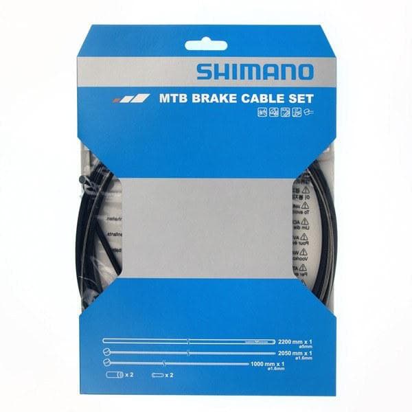 Shimano Spares MTB brake cable set with stainless steel inner wire; black