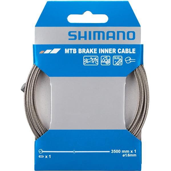 Load image into Gallery viewer, Shimano Spares MTB tandem stainless steel inner brake wire;1.6 x 3500 mm; single
