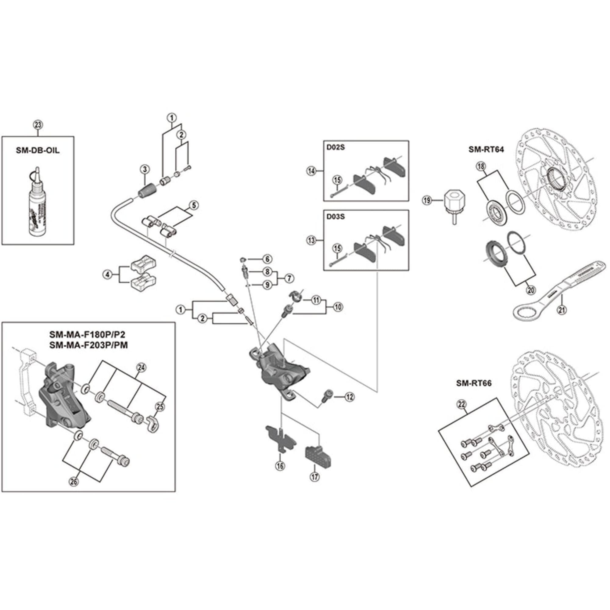 Shimano Spares BR-M465 lock ring and washer; black