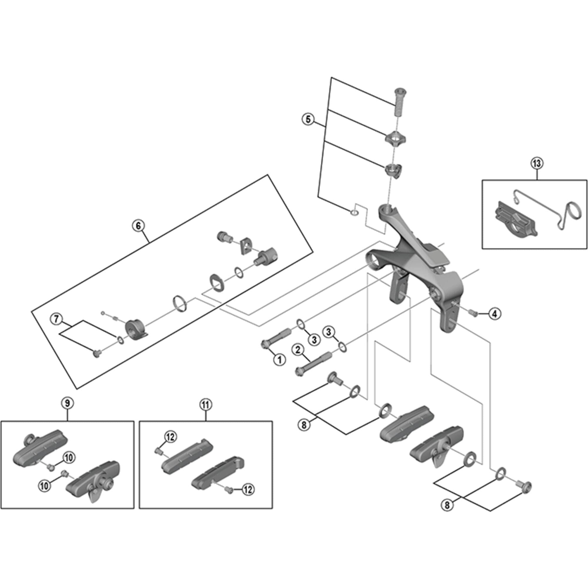 Shimano Spares R55C4 Ultegra cartridge-type brake shoe set direct mount; pair