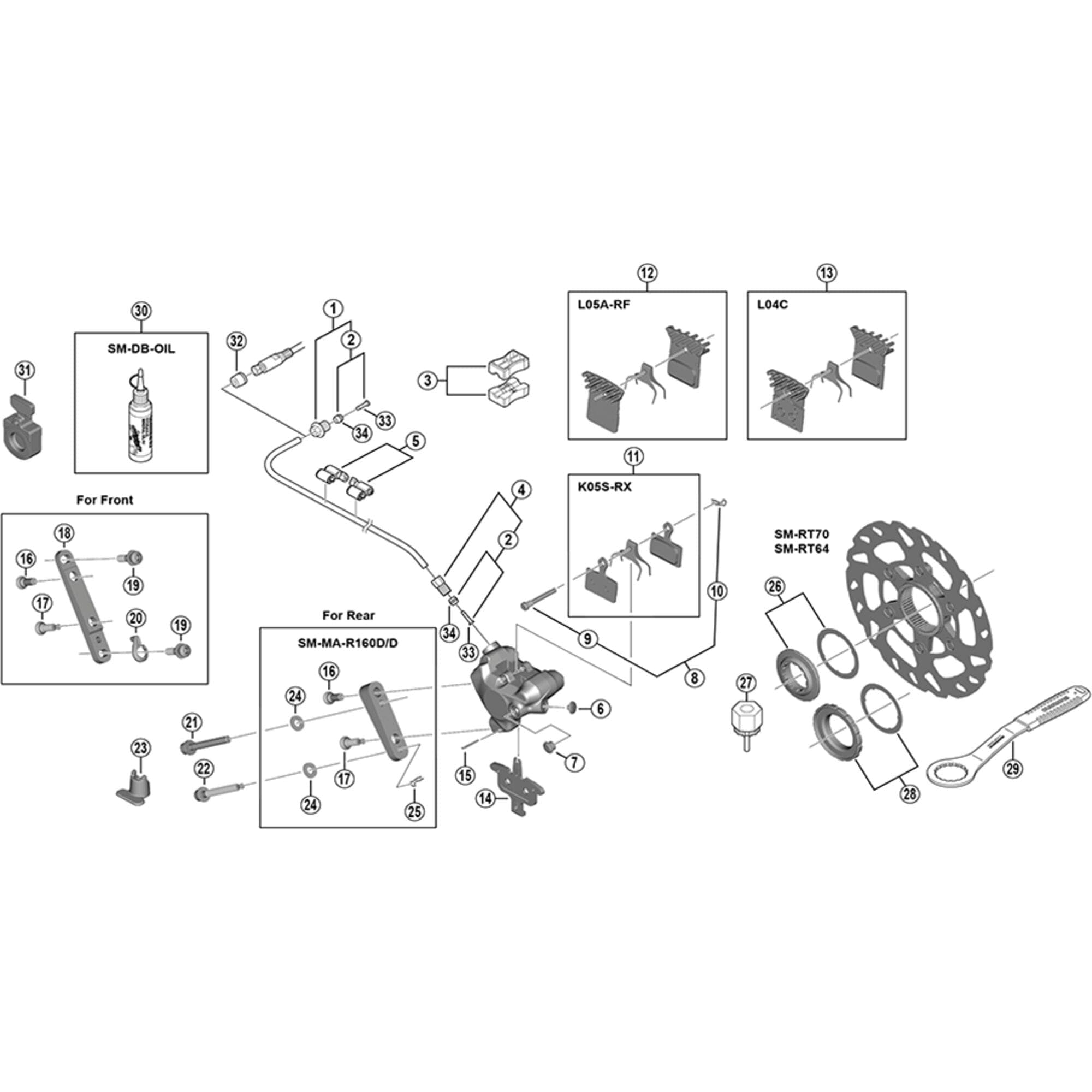 Shimano Spares SM-RT70 lock ring and washer