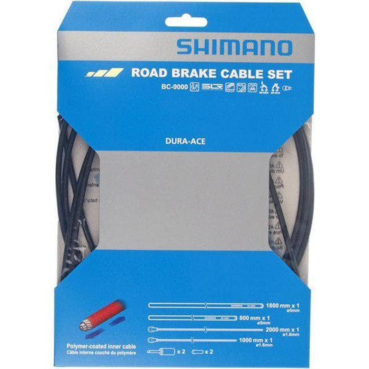 Shimano Spares Dura-Ace Road brake cable set; Polymer coated inners; black