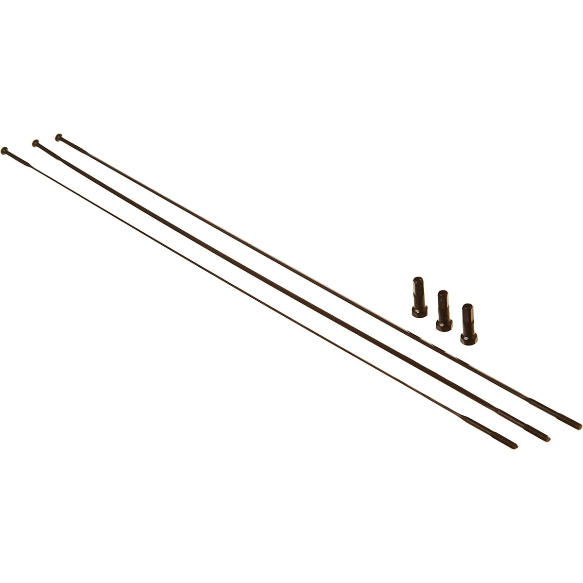 Zipp Spokes & Nipples & Washers Cx Ray Straight-Pull External Hex Secure Lock Black Oxide (3 Pcs): Black