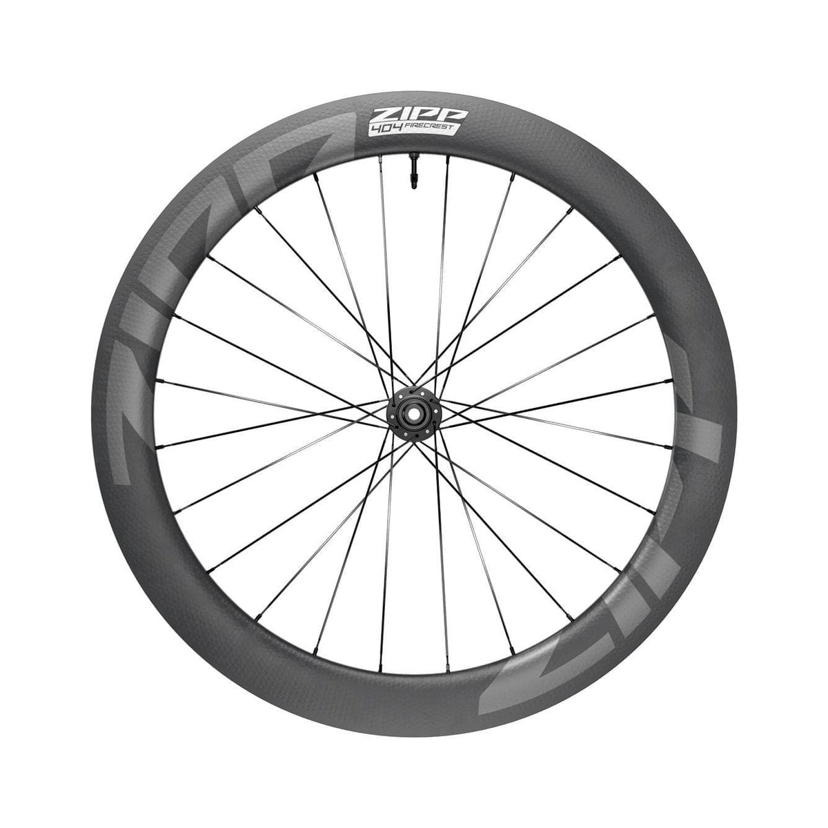 Zipp Wheel - 404 Firecrest Carbon Tubeless Disc Brake Center Locking 700C Front 24Spokes 12X100Mm Standard Graphic B1: