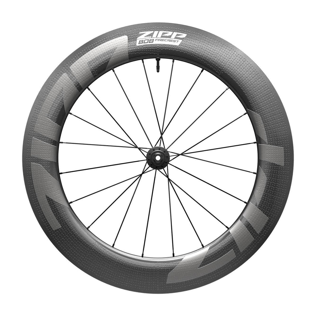 Zipp Wheel - 808 Firecrest Carbon Tubeless Disc Brake Center Locking 700C Front 20Spokes 12X100Mm Standard Graphic B1:  12X100Mm