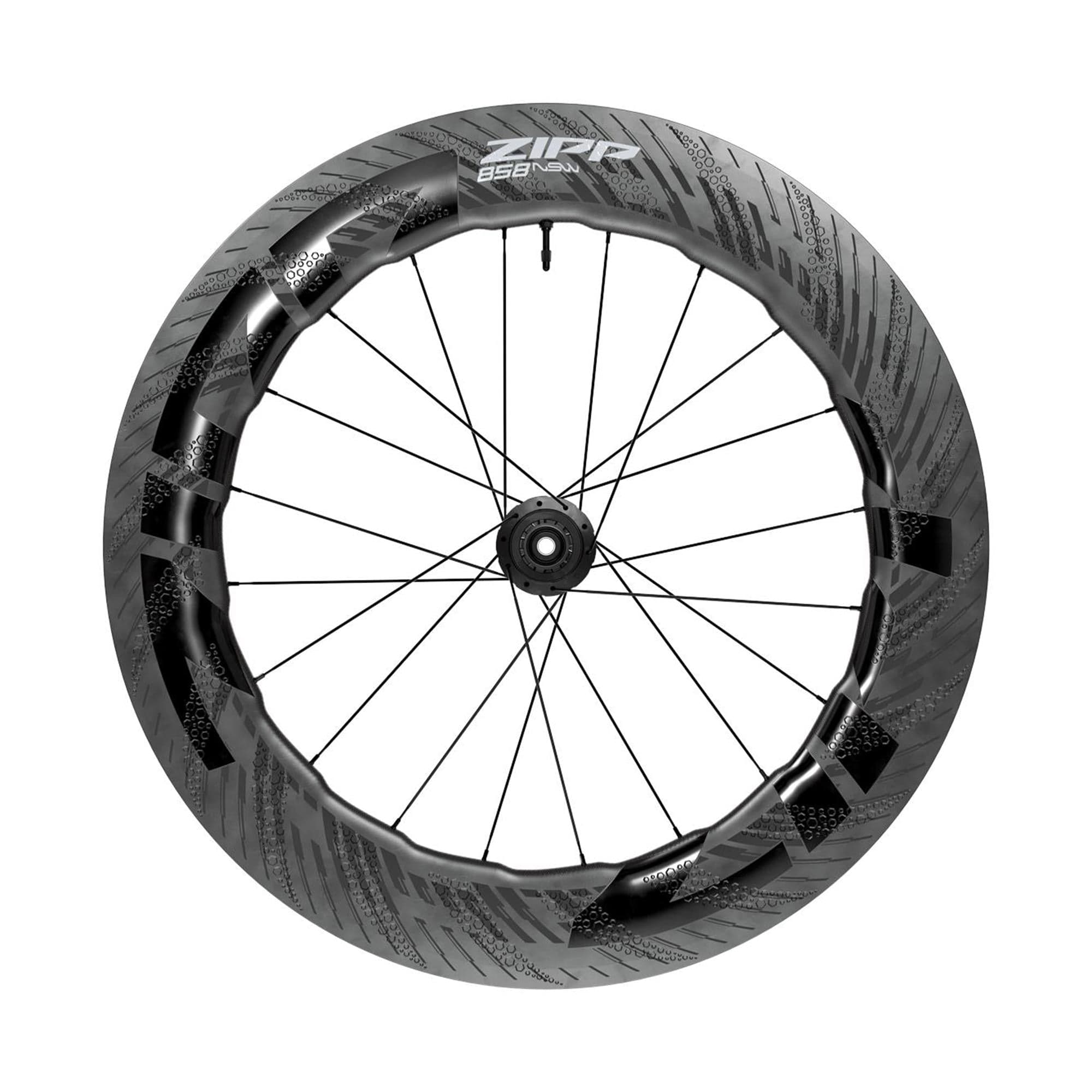 ZIPP 858 NSW Carbon Front Tubeless Disc Brake Standard Graphic D1:  12X100MM
