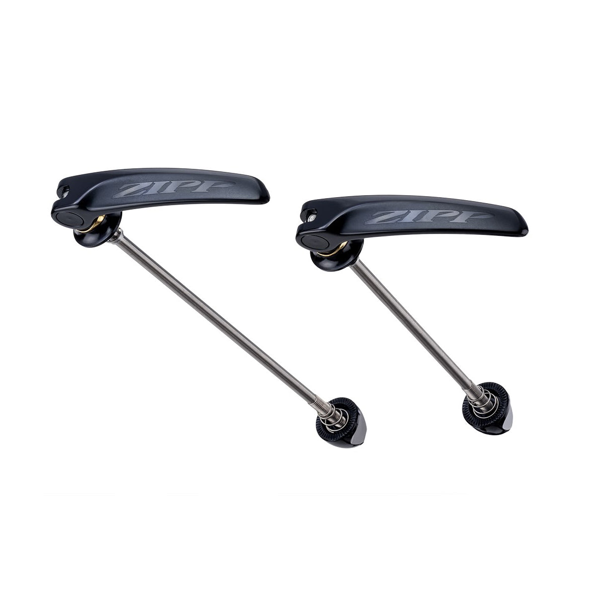 ZIPP TANGENTE QUICK RELEASE SKEWER - Titanium Black with Black Logo 100mm/130mm Pair for Road Wheels: BLACK