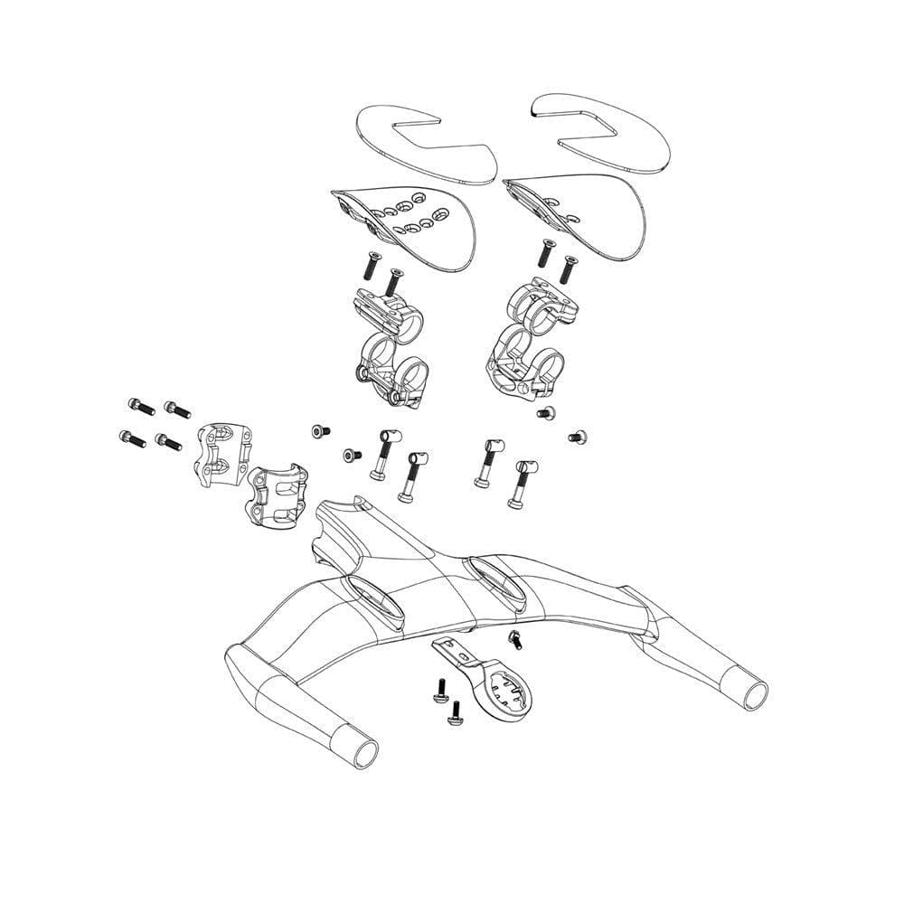 Zipp Spare - Handlebar Vuka Aero C1 Clamp & Armrest Wing Left Including Bolts: