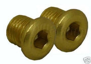 Mountain Bike Suspension Fork Blanking Plugs in Gold