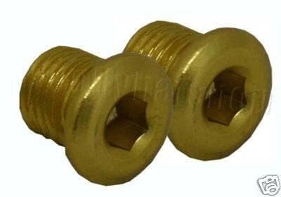 Mountain Bike Suspension Fork Blanking Plugs in Gold