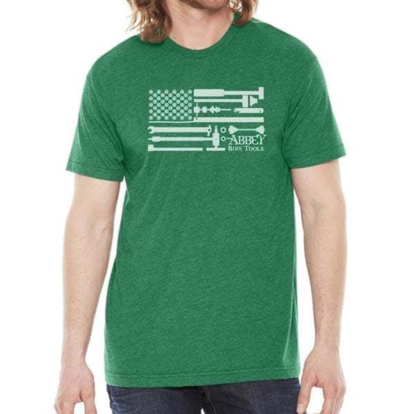 Abbey Bike Tools Abbey Flag T-Shirt Green / L