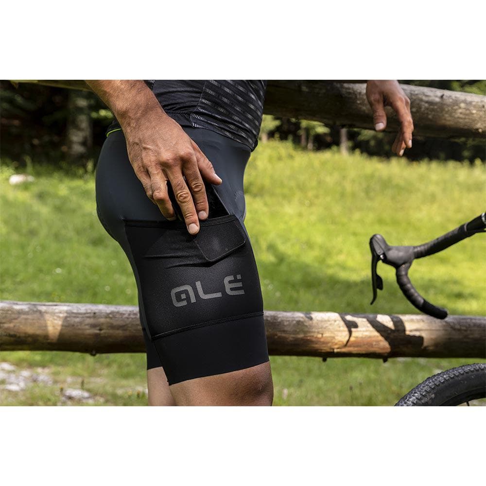 Ale Clothing Stones Cargo Off Road Bibshorts Black S