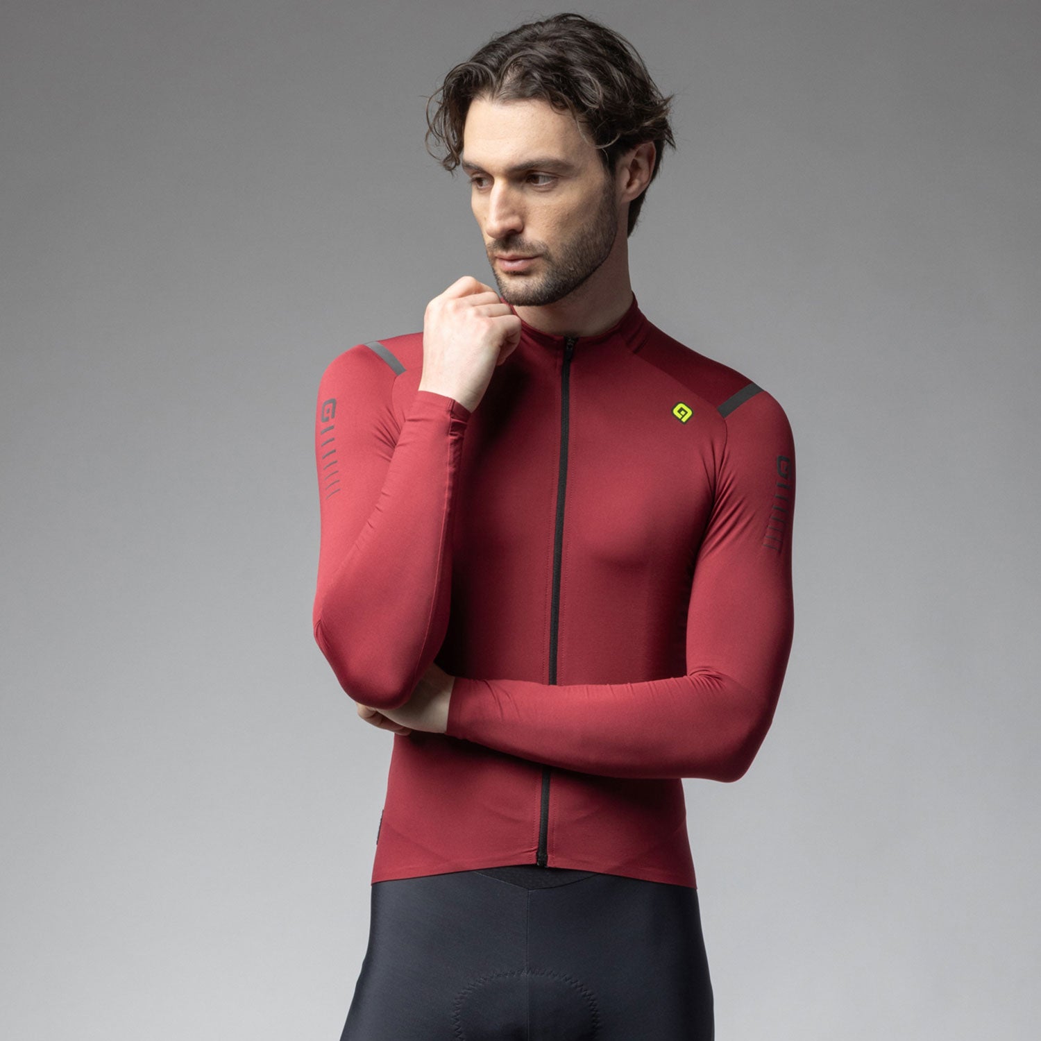 Ale Clothing Warm Race R-Ev1 Long Sleved Jersey Ruby Red M