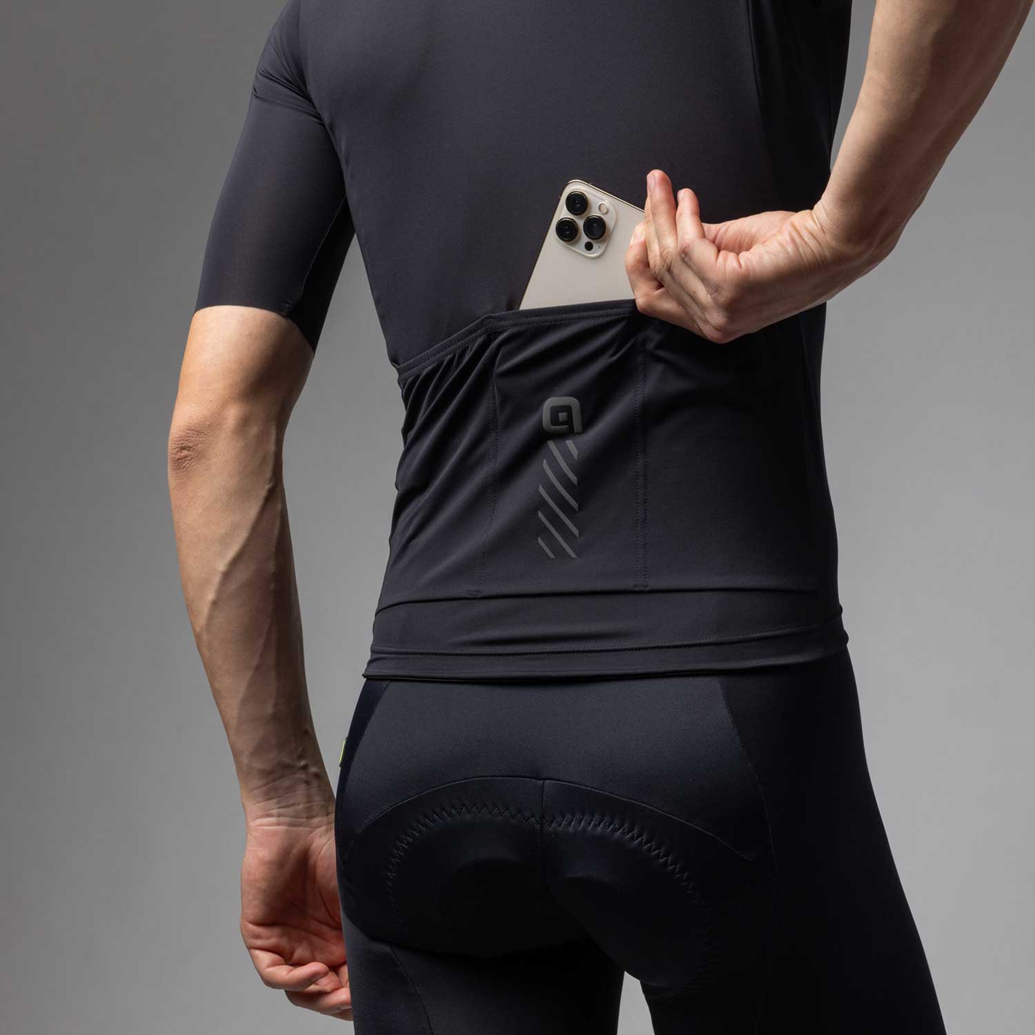 Ale Clothing Colour Block Pragma Short Sleeved Jersey Black XL