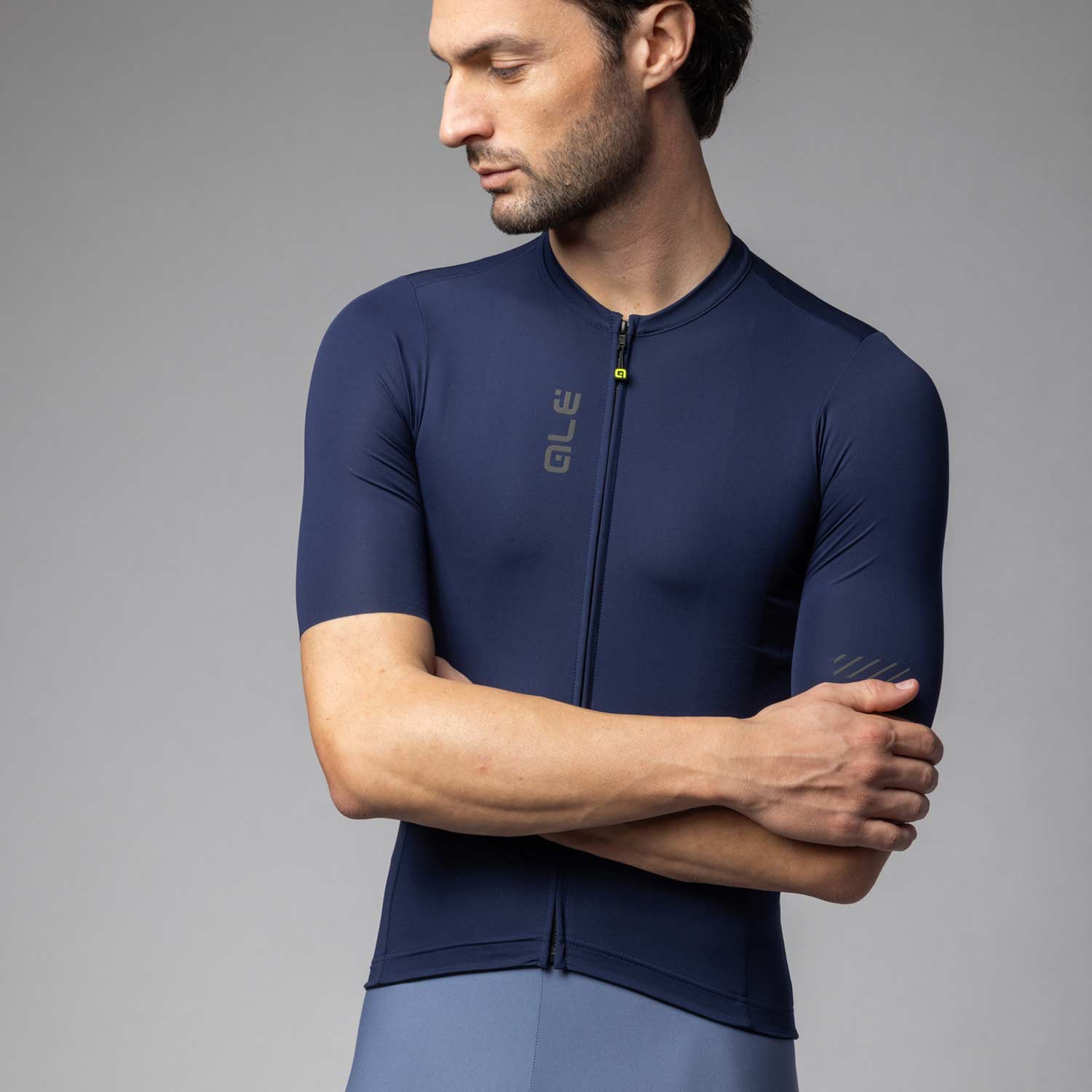 Ale Clothing Colour Block Pragma Short Sleeved Jersey Navy Blue L