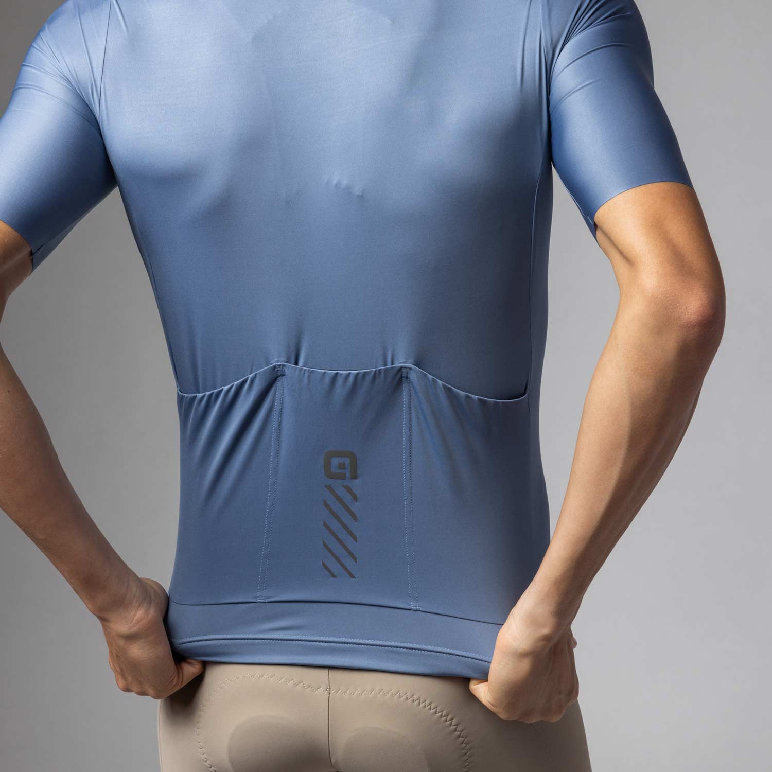 Ale Clothing Colour Block Pragma Short Sleeved Jersey Steel Blue L