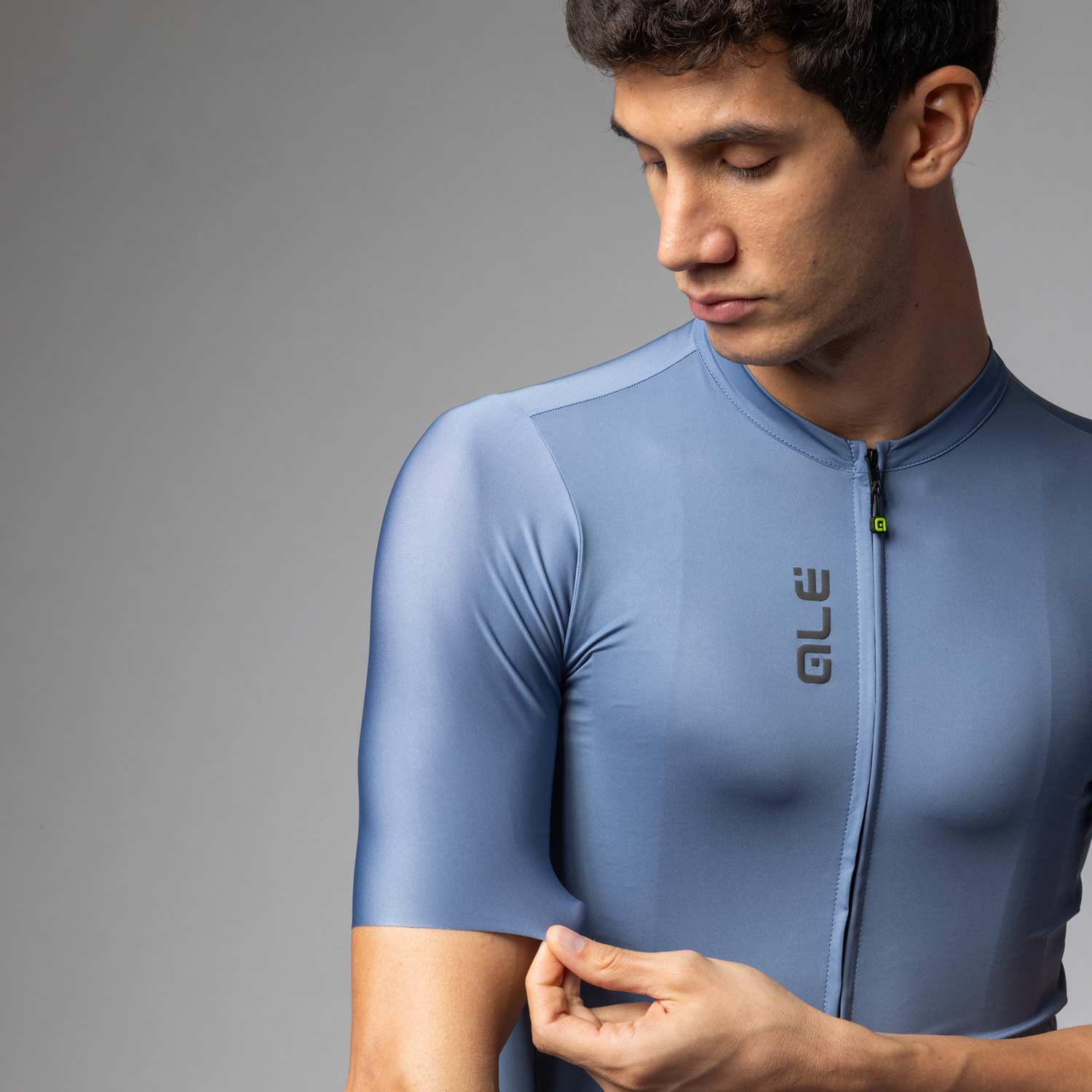 Ale Clothing Colour Block Pragma Short Sleeved Jersey Steel Blue M