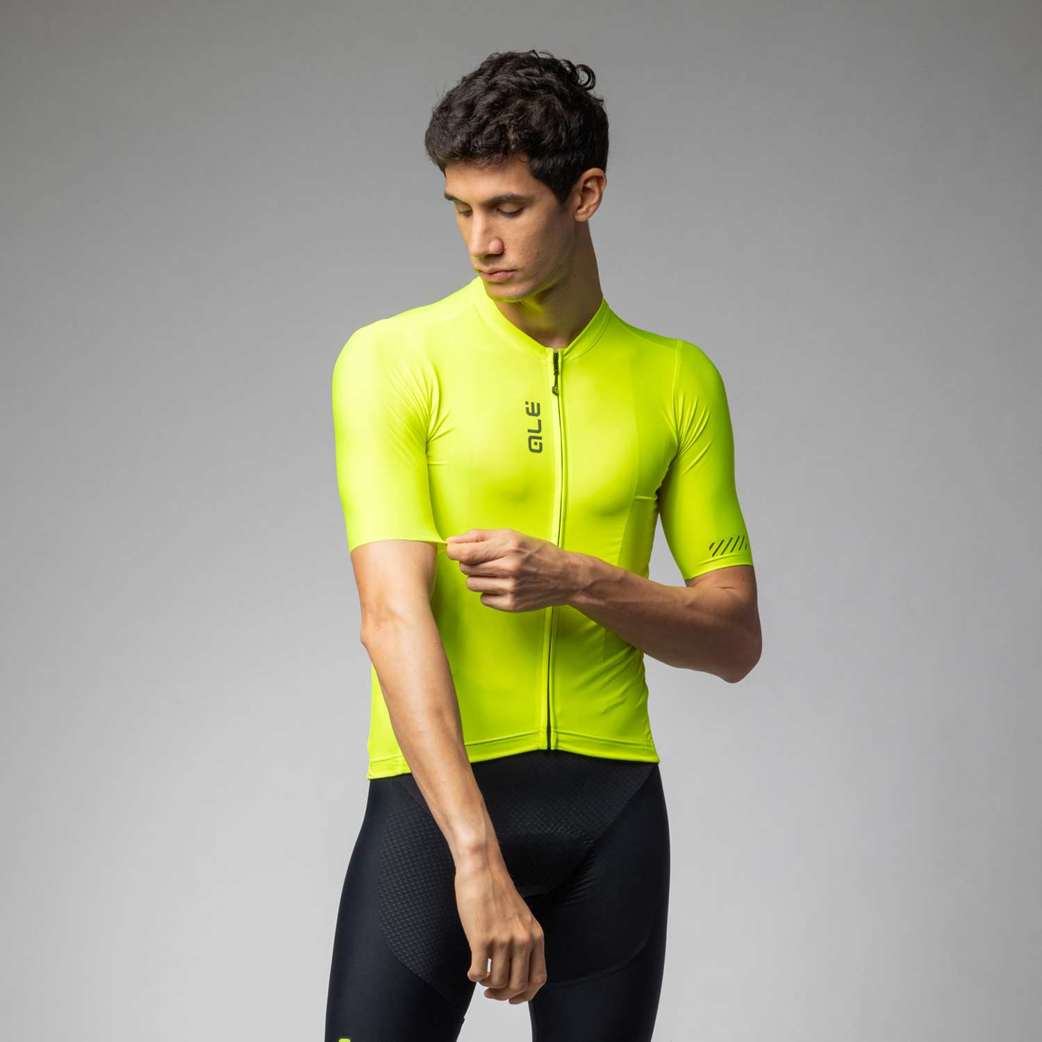ale-clothing-colour-block-pragma-short-sleeved-jersey-fluo-yellow-l