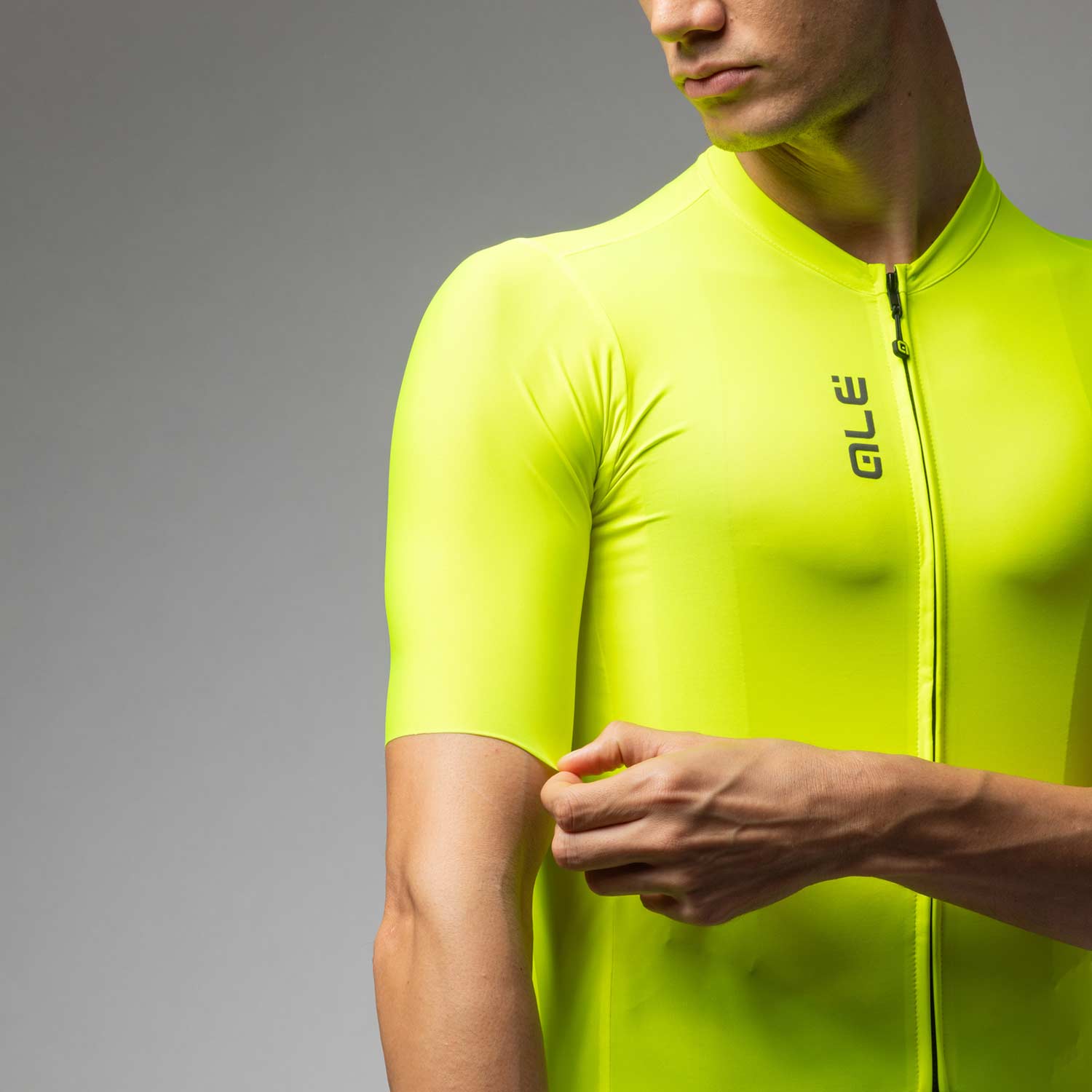 Ale Clothing Colour Block Pragma Short Sleeved Jersey Fluo Yellow S