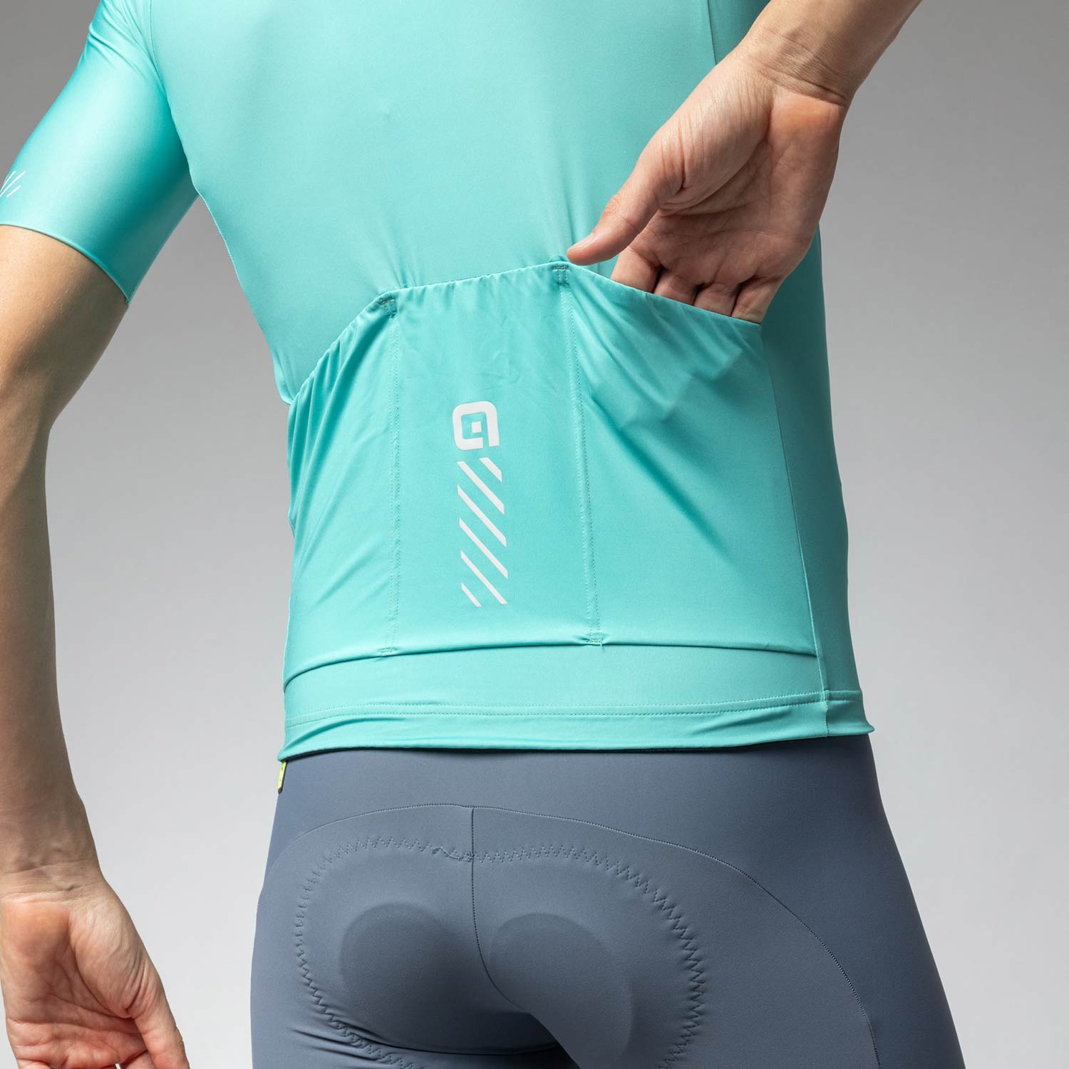 Ale Clothing Colour Block Pragma Short Sleeved Jersey SS26 - M - Cyan Pragma