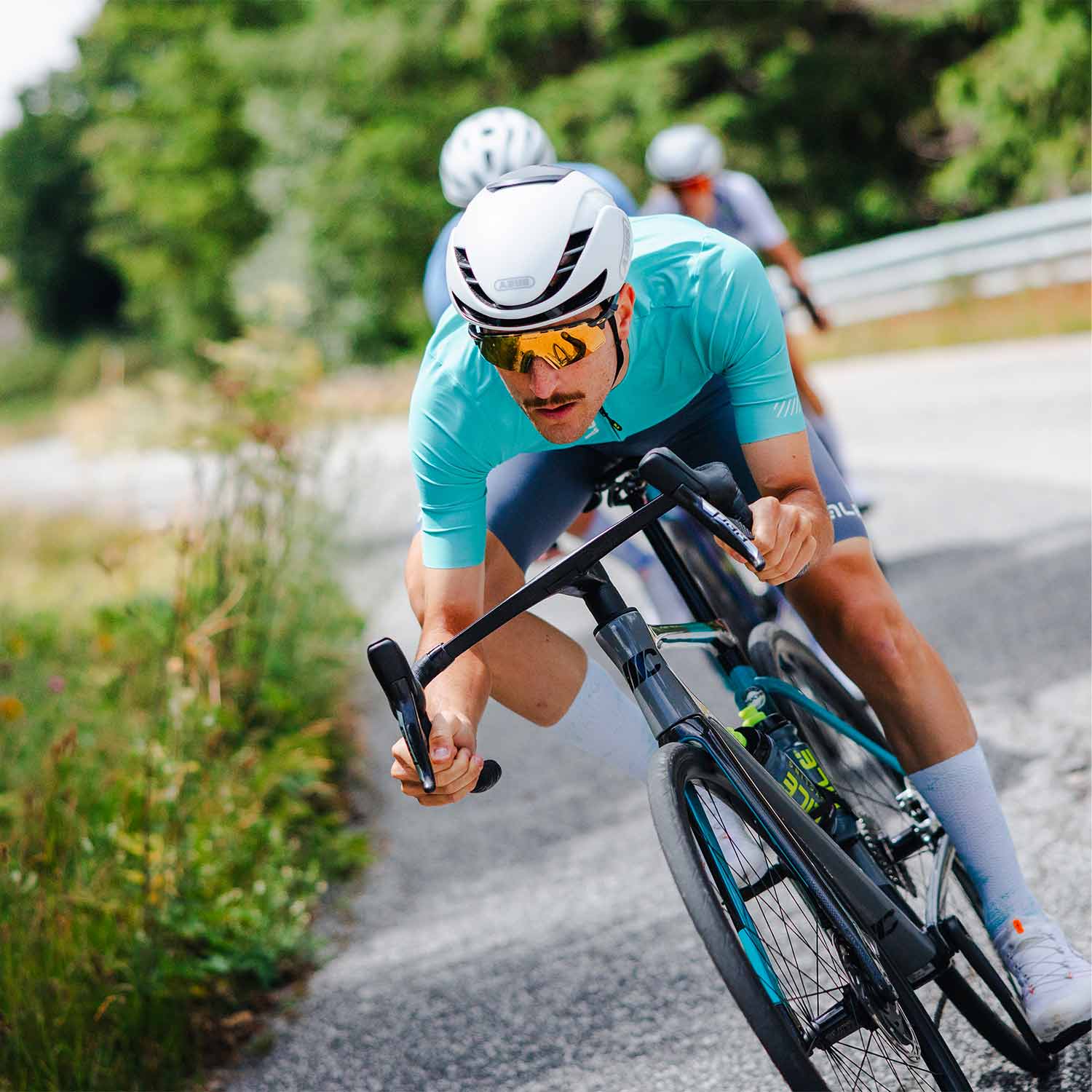 Ale Clothing Colour Block Pragma Short Sleeved Jersey SS26 - XL - Cyan Pragma