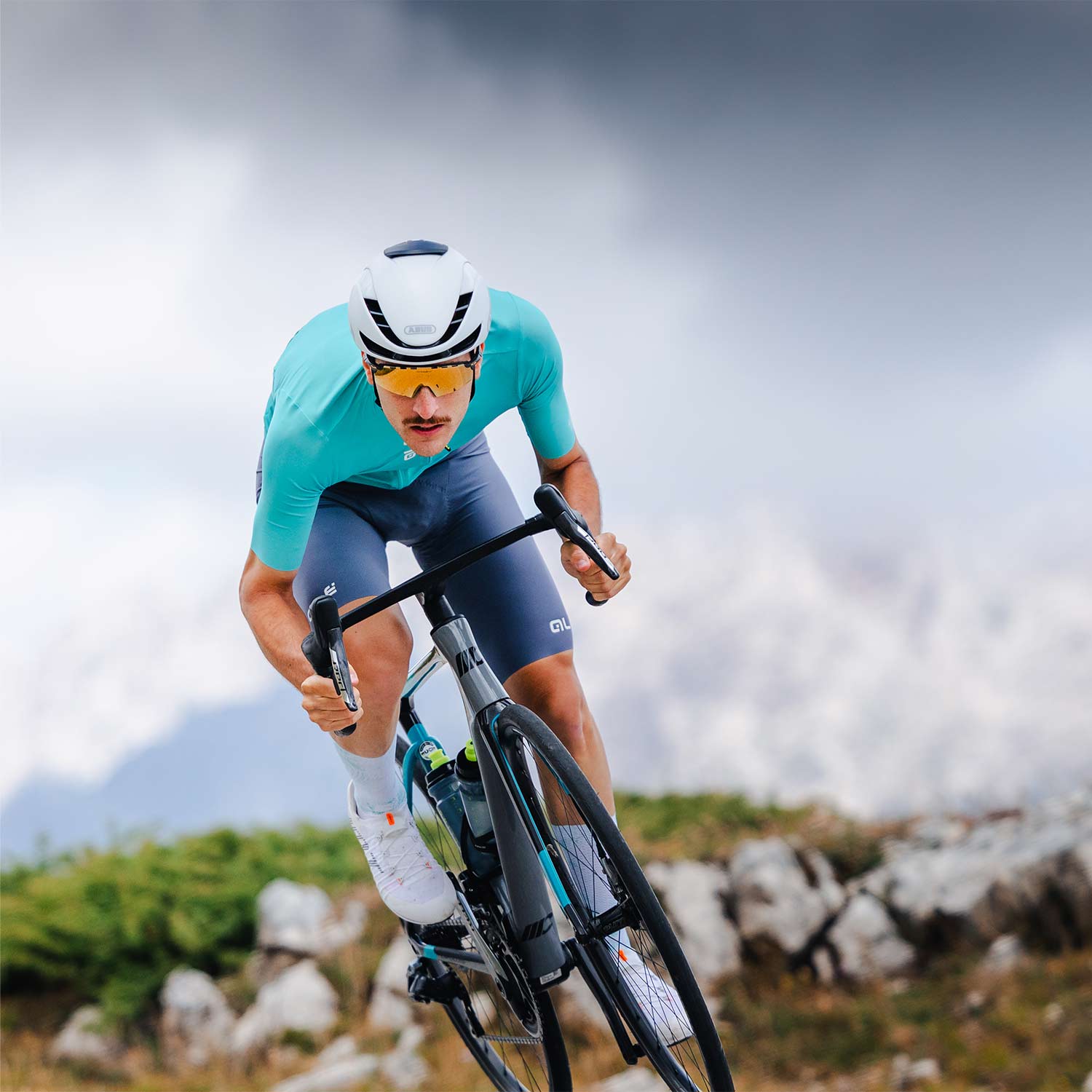 Ale Clothing Colour Block Pragma Short Sleeved Jersey SS26 - XXL - Cyan Pragma