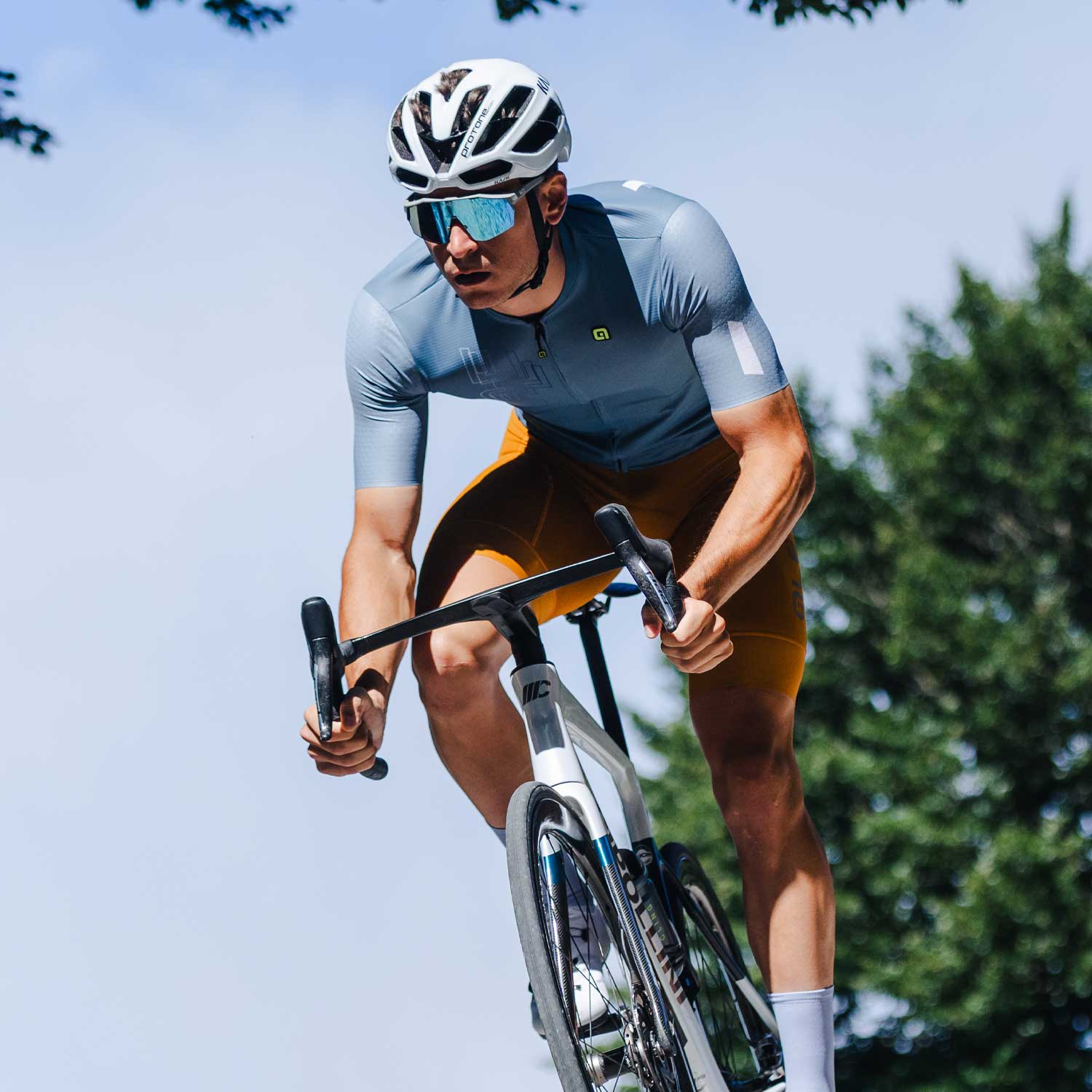 Ale Clothing Follow Me PR-E Short Sleeved Jersey Steel Blue M