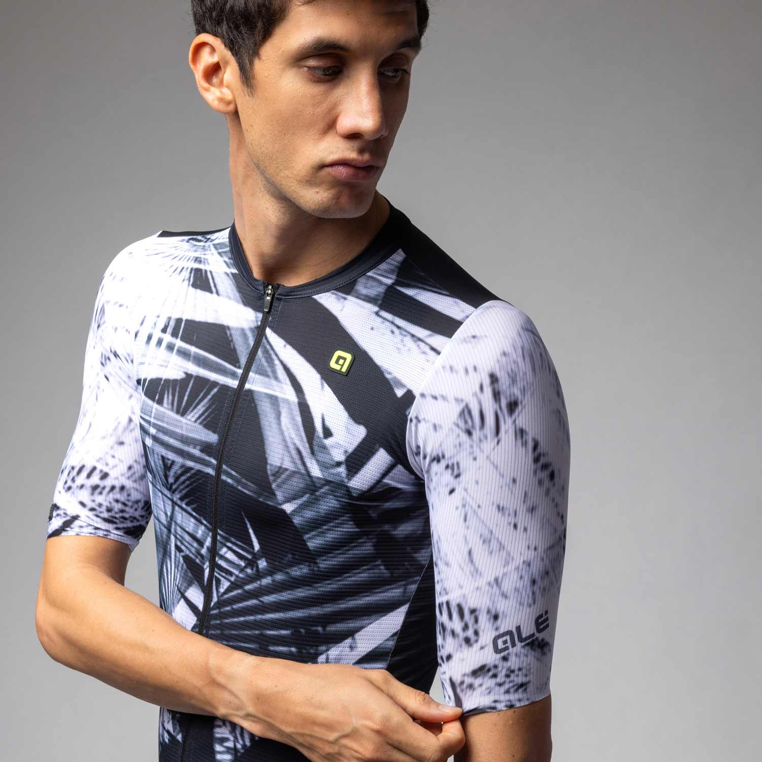 Ale Clothing Palm PR-E Short Sleeved Jersey Black M