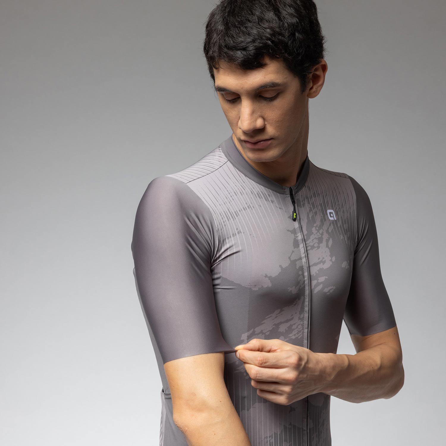 Ale Clothing Krakatoa Off Road Short Sleeved Jersey - L - Grey Off Road/Gravel