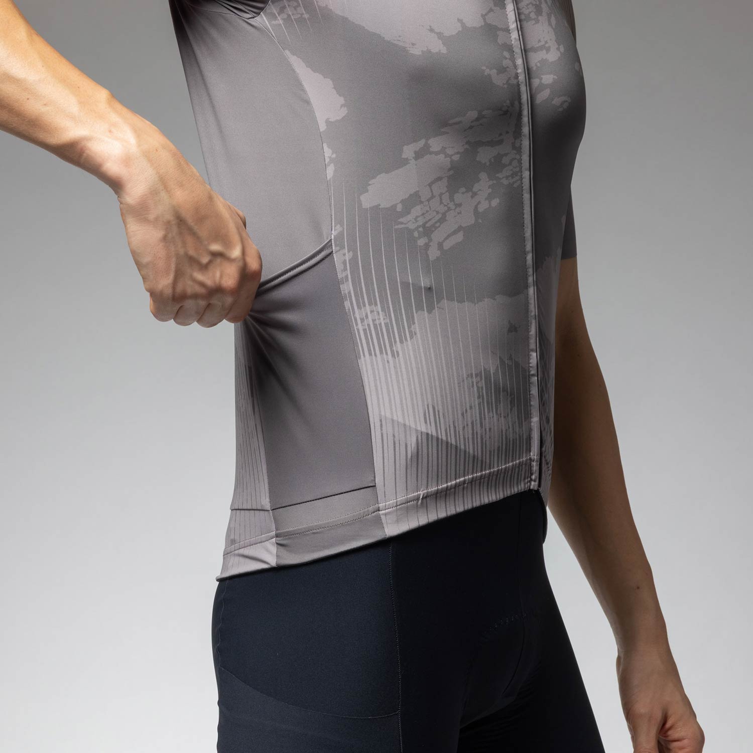 Ale Clothing Krakatoa Off Road Short Sleeved Jersey - L - Grey Off Road/Gravel